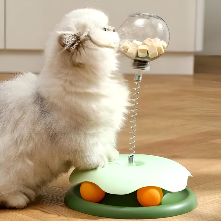 Interactive Tumbler Cat Toy with Food Dispenser