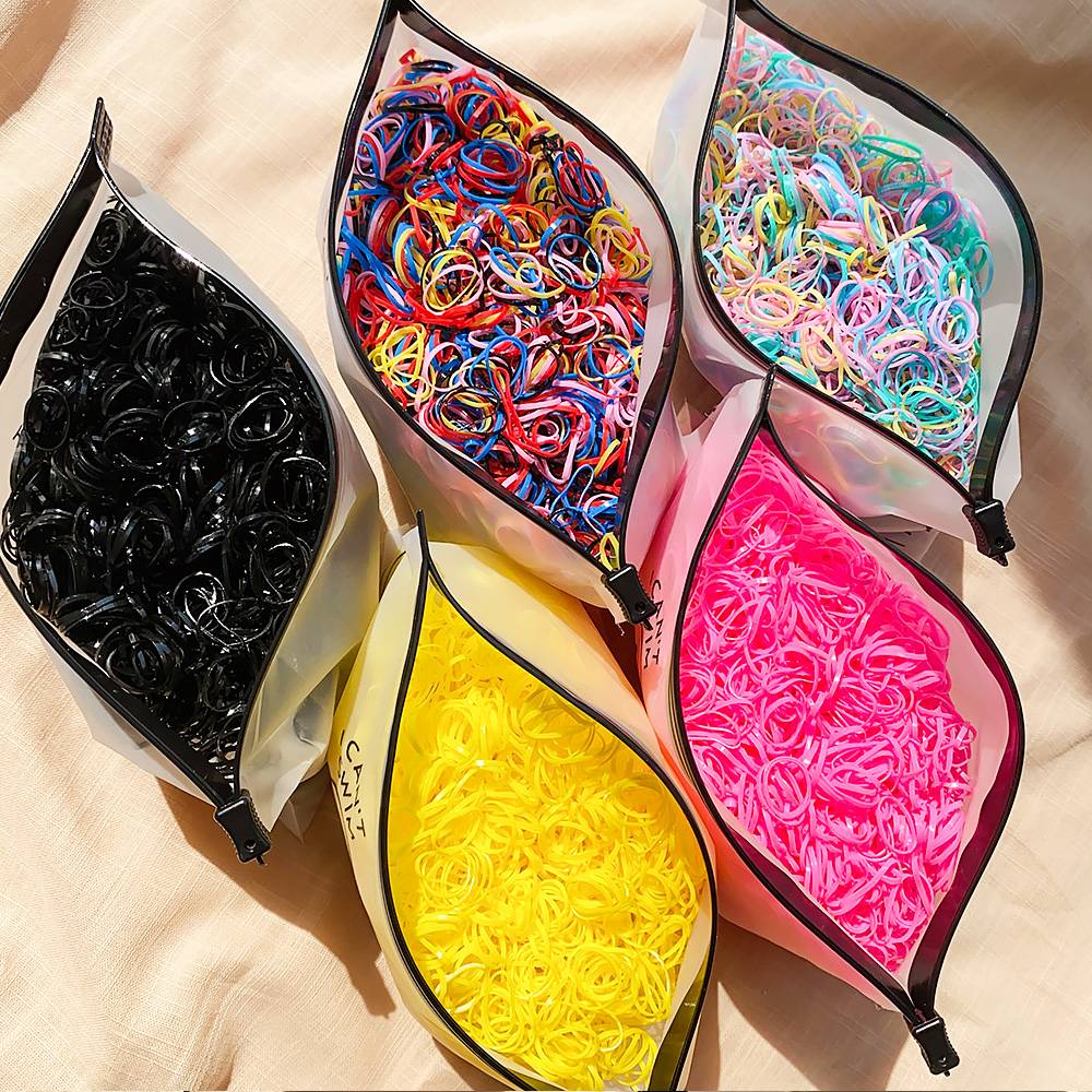 500pcs Colorful Disposable Elastic Hair Bands for Girls