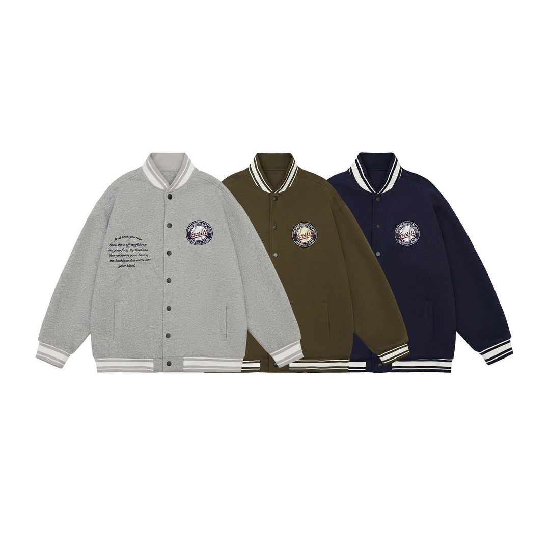 American Retro Embroidered Baseball Uniform Jacket