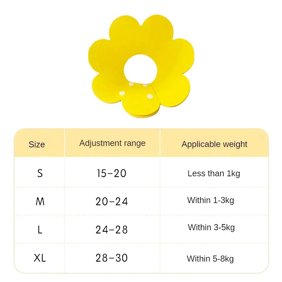 Yellow Flower Shaped Pet Protective Anti-Bite Lick Neck Collar