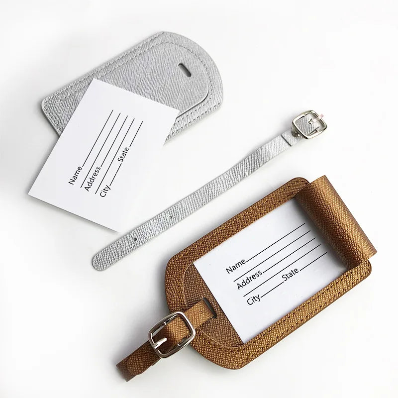 Durable PU Leather Luggage Tag - Secure Your Baggage with Style