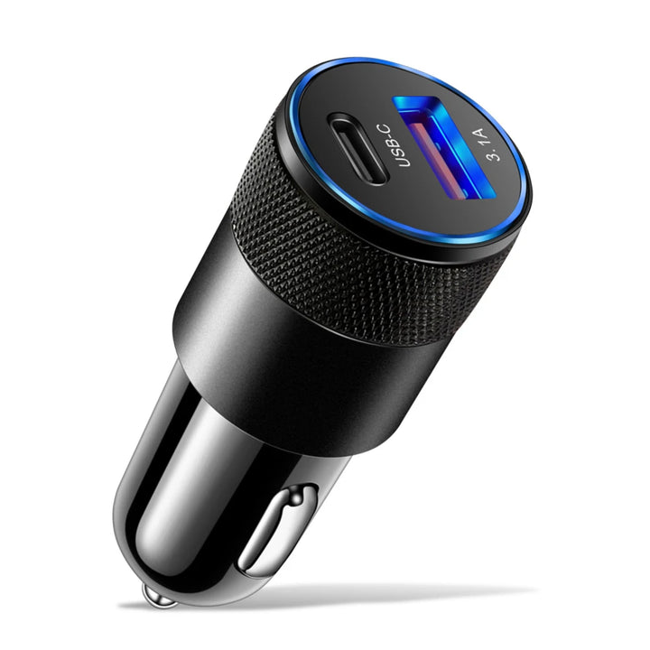 30W Mini USB-C Car Charger – Fast Charging Dual Port Adapter