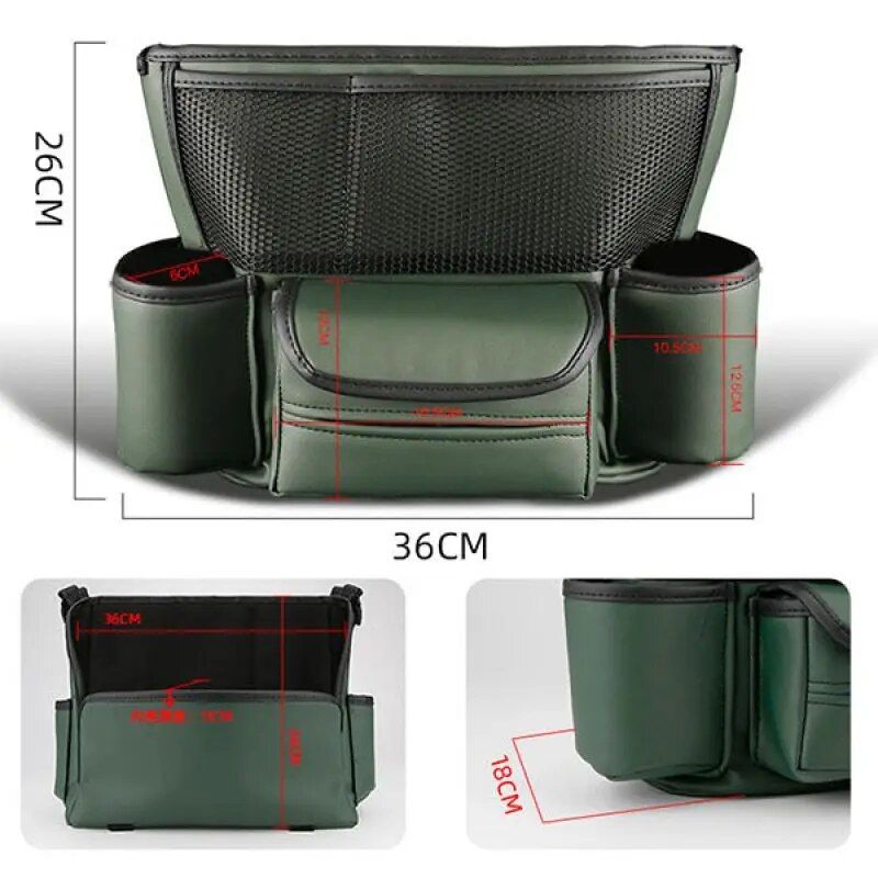 Car Front Seat Large Capacity PU Organizer & Storage Bag