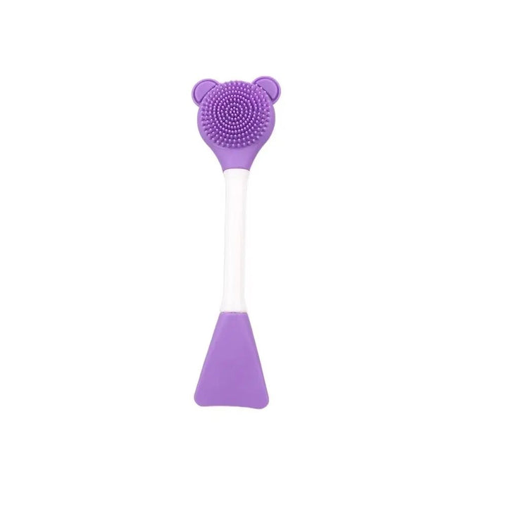 Double Sided Silicone Bear Face Mask Brush - Reusable Skin Care Tool