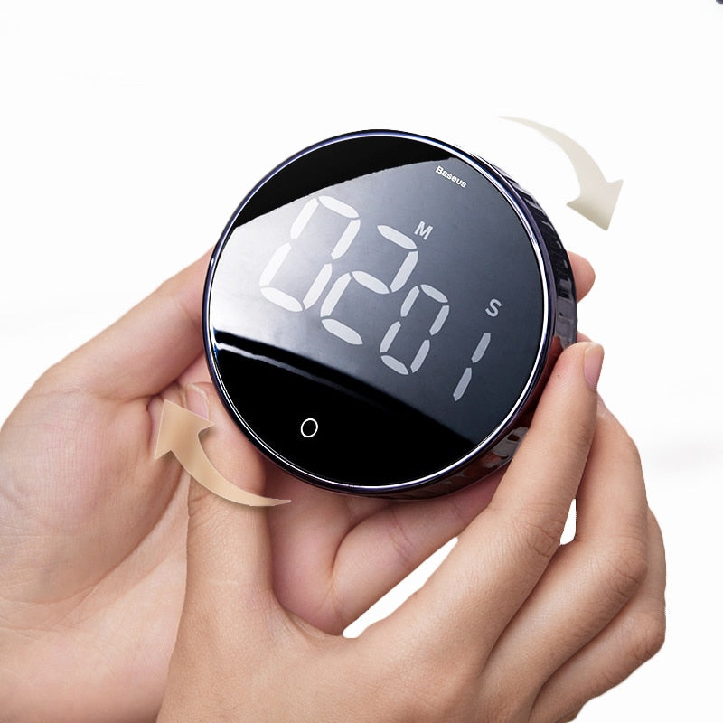 Multi-Function Magnetic Kitchen Timer: Digital Countdown and Stopwatch with LED Display