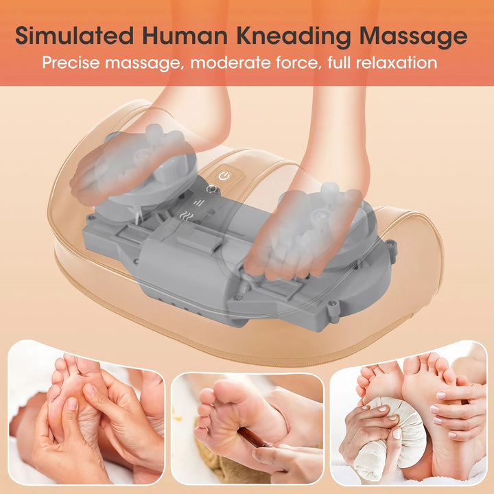 Electric Foot and Calf Massager with Shiatsu Kneading and 42℃ Hot Compress