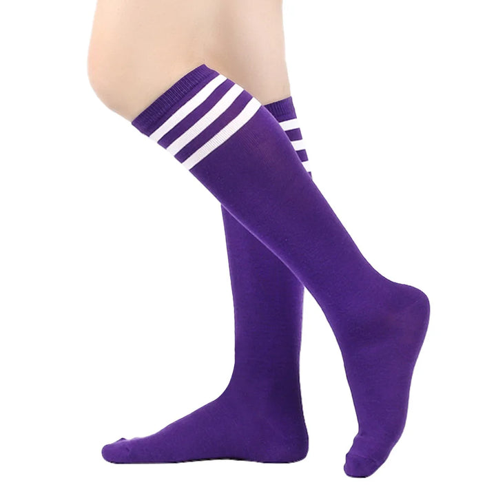 Striped Cotton Women’s Harajuku Style Calf Socks