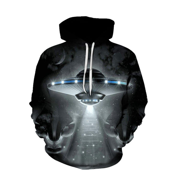 Starry Sky Digital Printing Pullover Leisure Hooded Sweater