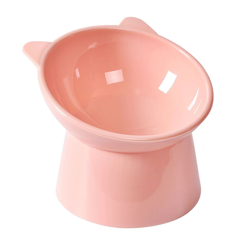 Elevated Cat & Dog Bowl with Neck Protection - High Foot Design