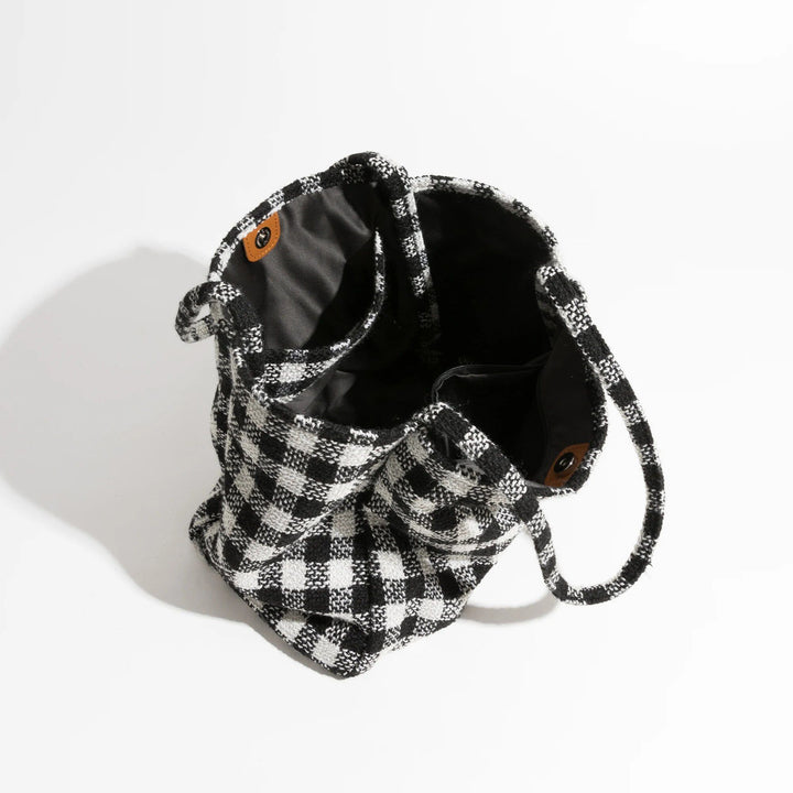 Vintage Plaid Square Shoulder Bag