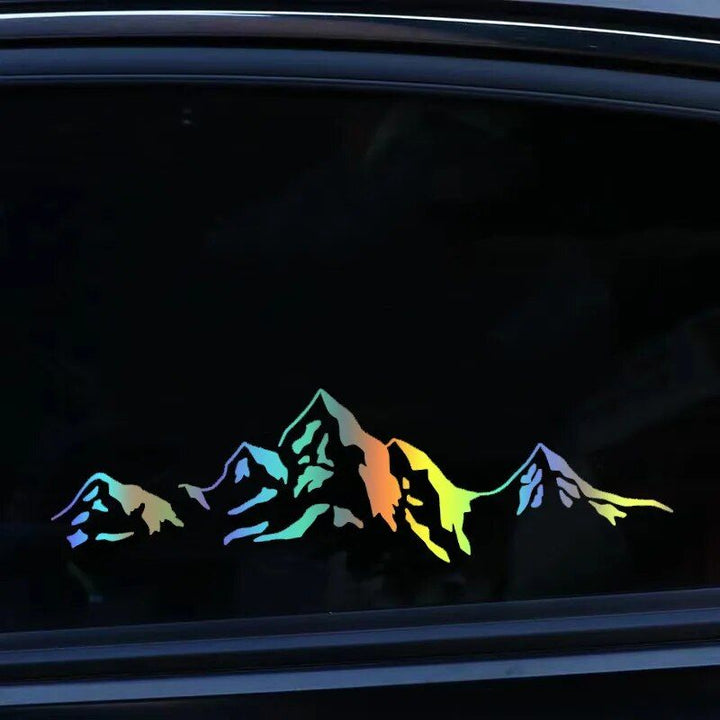 Waterproof Mountain Decal - Vinyl Car Sticker for Laptops and Auto Decor