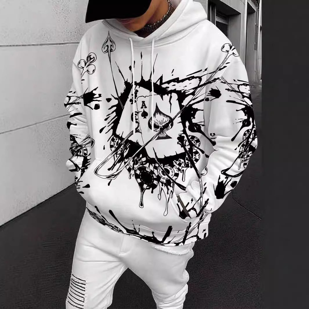 Gambler Ink Playing Cards 3D Digital Printing Hoodie