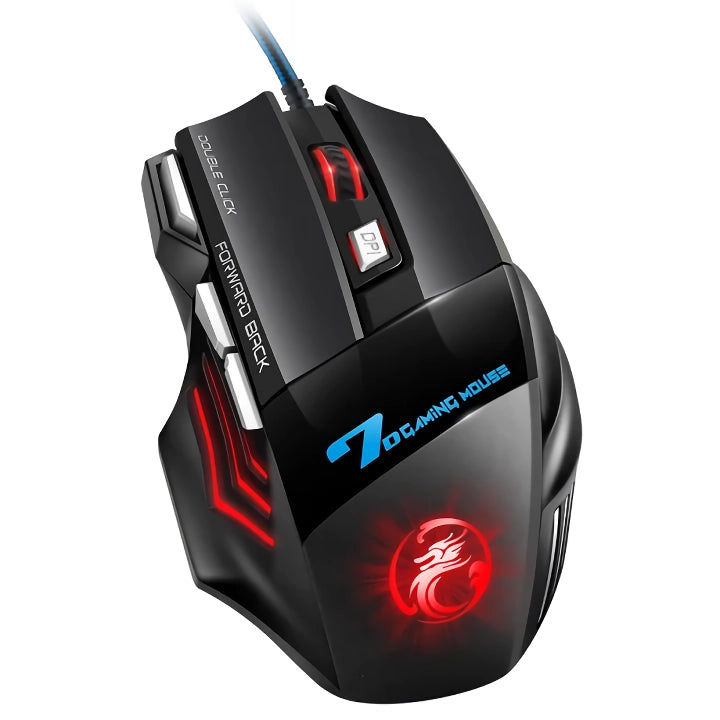 Ergonomic LED Gaming Mouse | 5500 DPI USB Wired Mouse with RGB Backlight