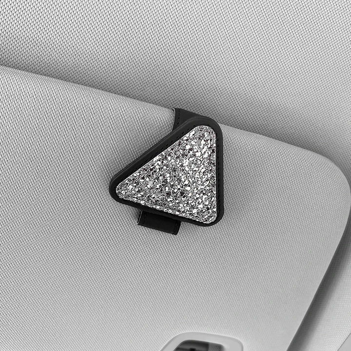 Universal Triangle Car Sun Visor Sunglasses Holder & Ticket Clip