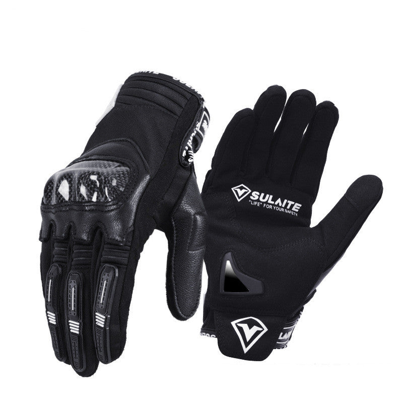 Motorcycle Gloves Sheepskin Carbon Fiber Off-road Biker Equipment