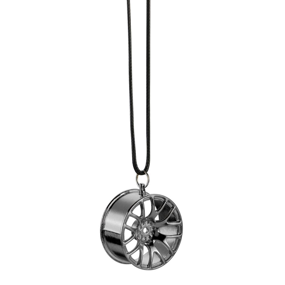 Stylish Metal Wheel Hub Pendant for Car Rearview Mirror Decoration