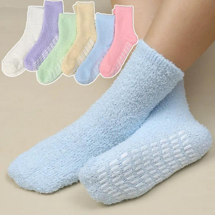 Cozy Coral Velvet Anti-Slip Indoor Socks for Women