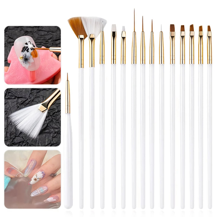 15-Piece Nail Art Brushes Set