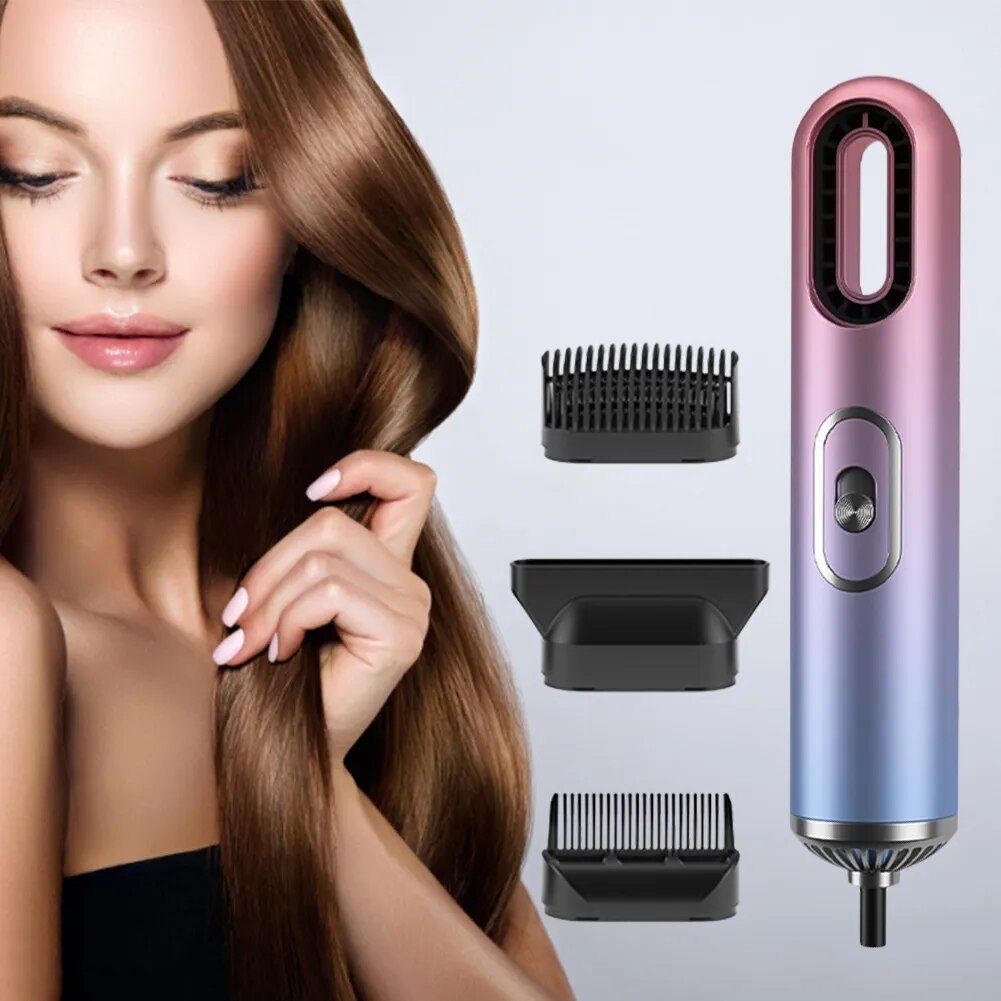 Compact 3-in-1 Anion Hair Dryer with Straightening Comb and Overheat Protection