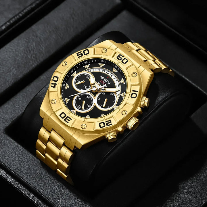 Luxury Gold Quartz Sport Watch