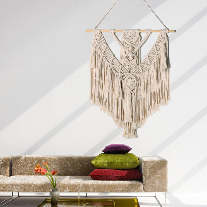 Simple Guesthouse Decoration Bohemian Hand-woven Wall Tassel