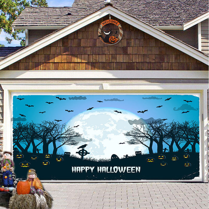 Halloween Party Decorative Hanging Cloth Garage Door Background Fabric