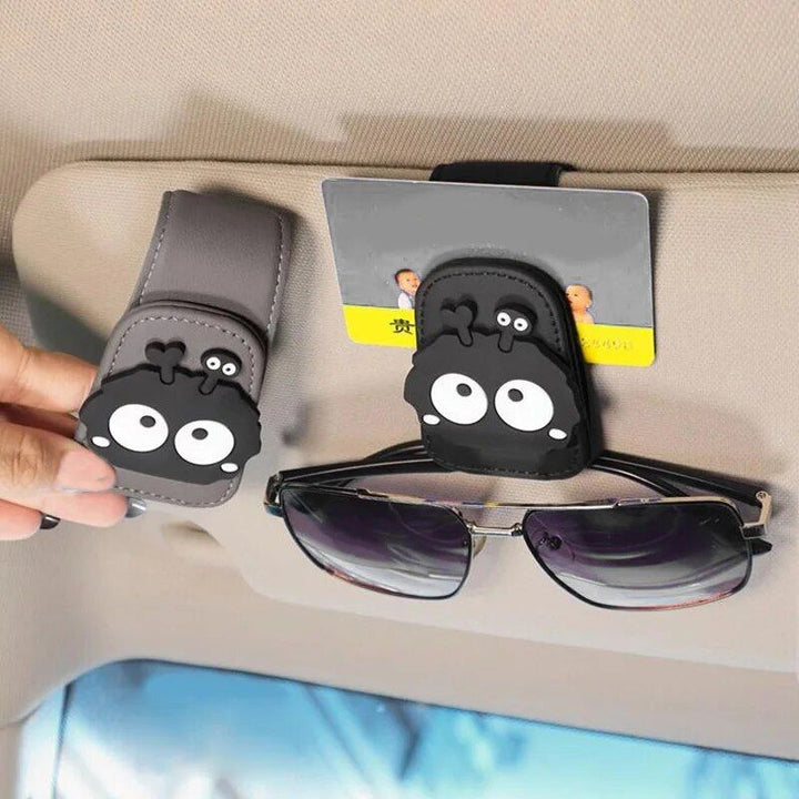 Universal Cartoon Car Visor Sunglasses Case & Clip