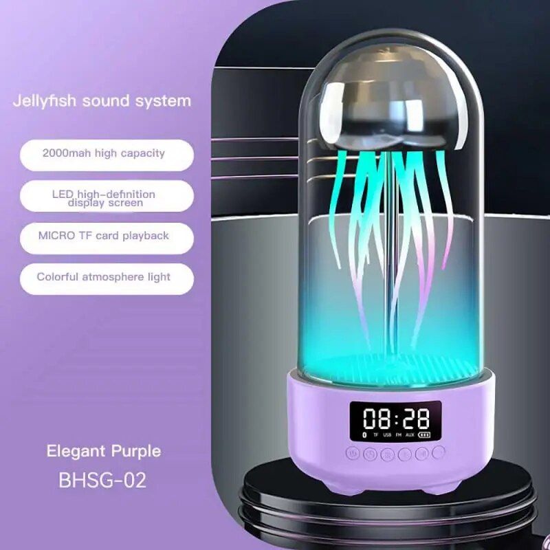 Mini Jellyfish Bluetooth Speaker with Colorful Lamp and Octopus Audio