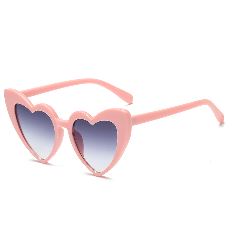 Heart-Shaped Rhinestone Cat Eye Y2K Sunglasses