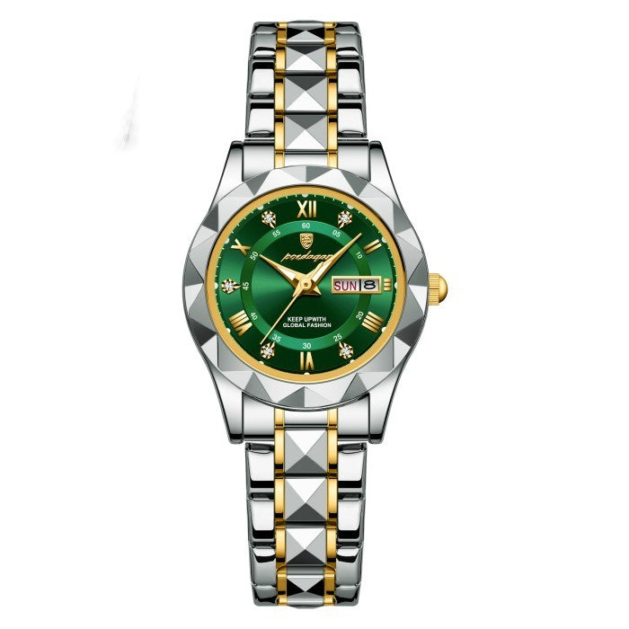 Waterproof Women's Luminous Dual Calendar Watch