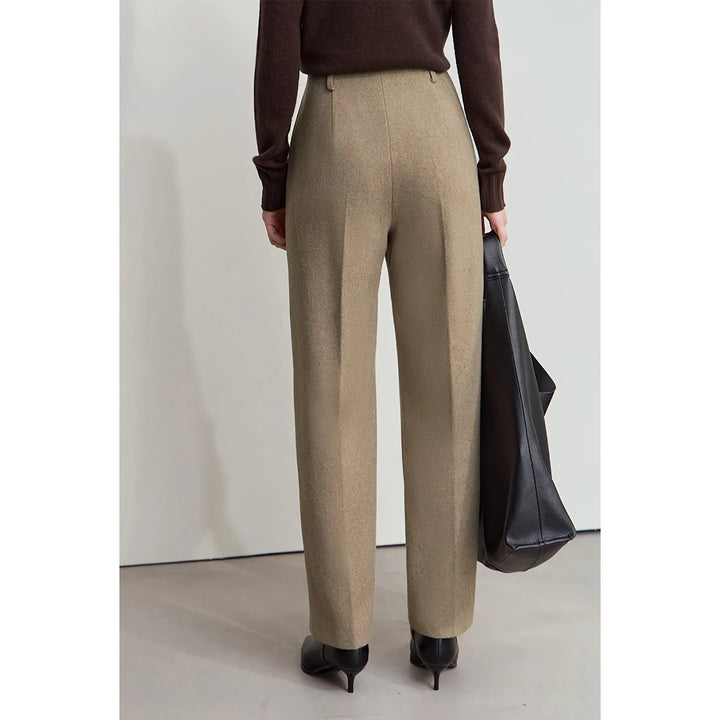 Chic Women's Tapered Wool Pants – Perfect for Commuting