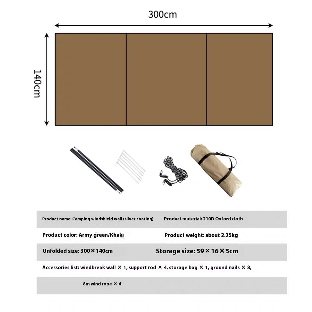 Outdoor Stove Camping Screen Array Shell Beach Windshield Tent