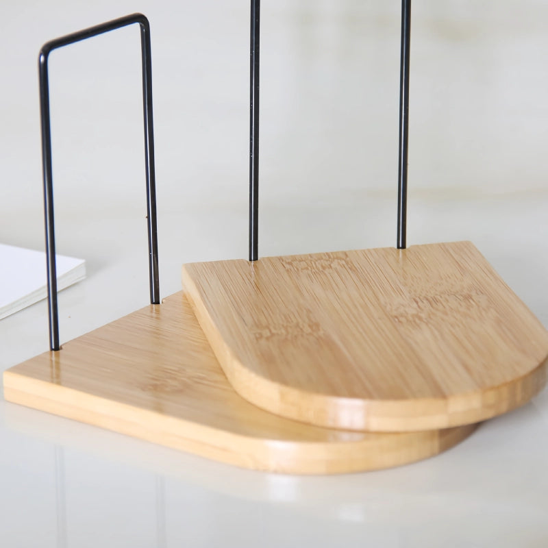 Natural Bamboo Desktop Organizer and Bookend