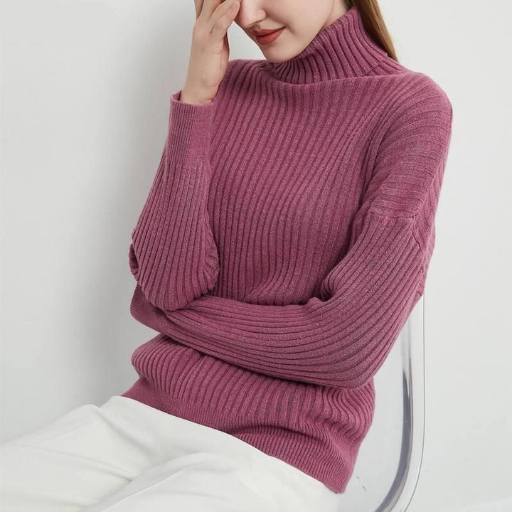 Autumn Winter Elegant Turtleneck Pullover Sweater