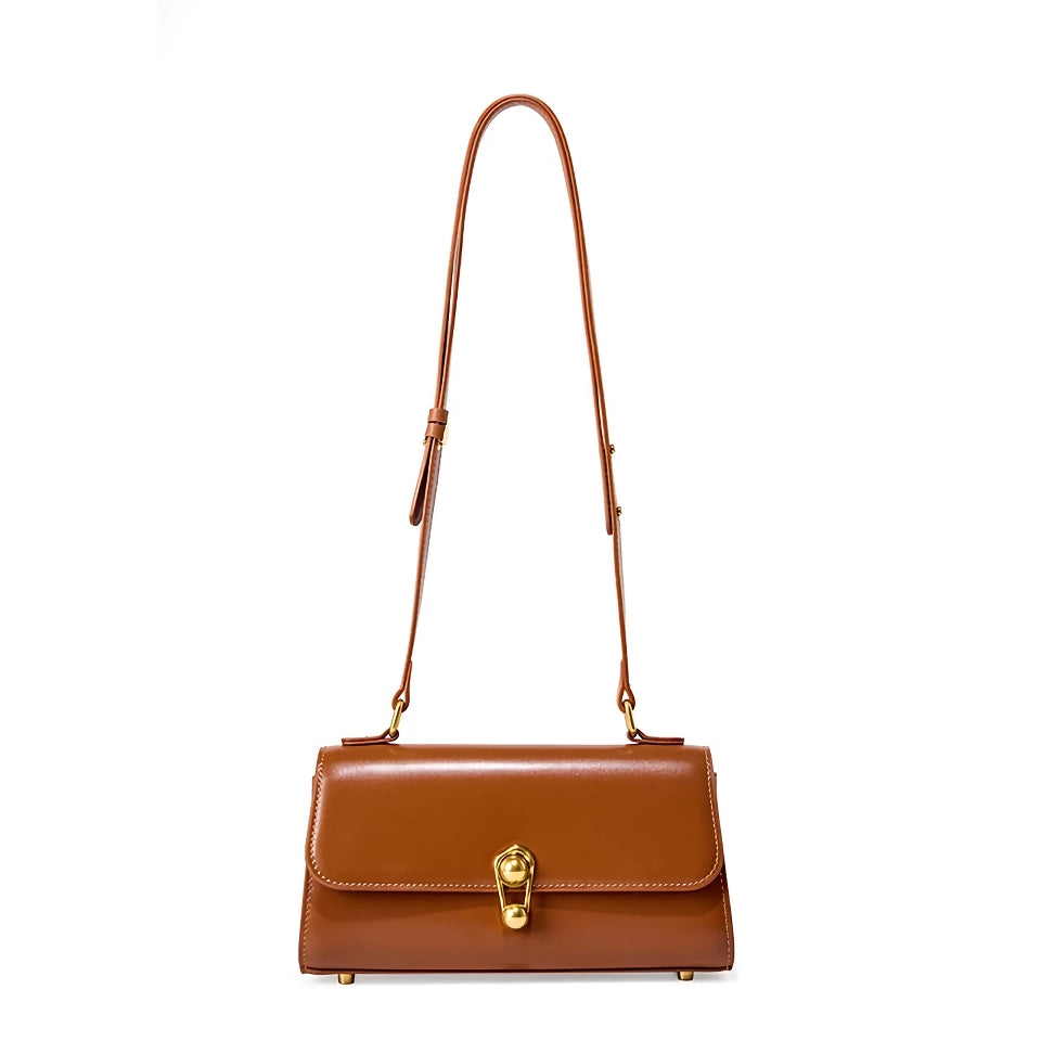 Elegant Burgundy Leather Crossbody Bag for Women