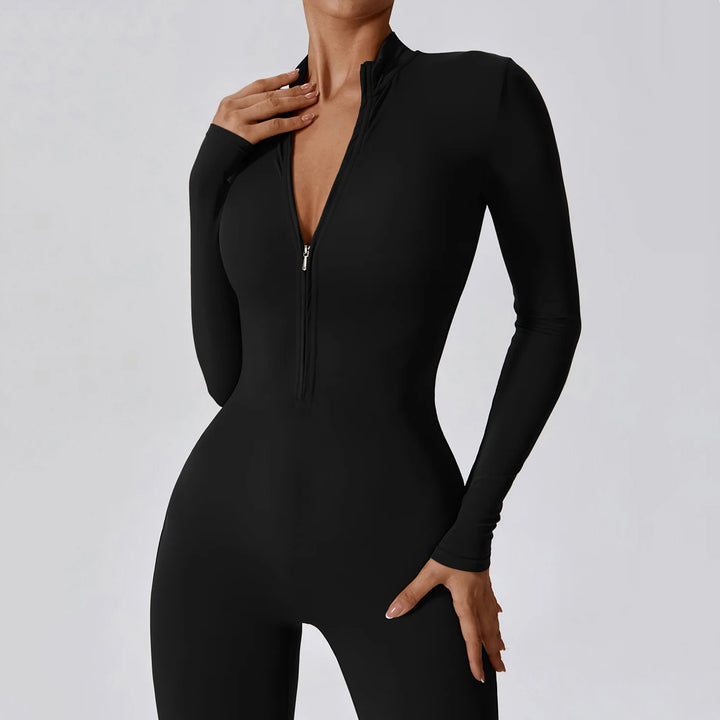 Women's Long-Sleeve Yoga Jumpsuit