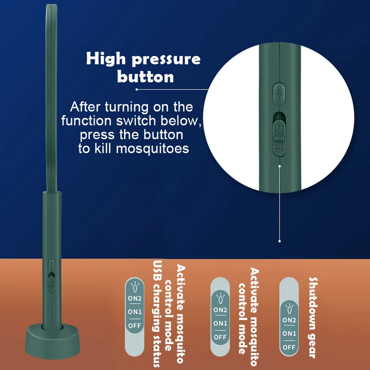 2-in-1 Electric Mosquito Swatter & Killer