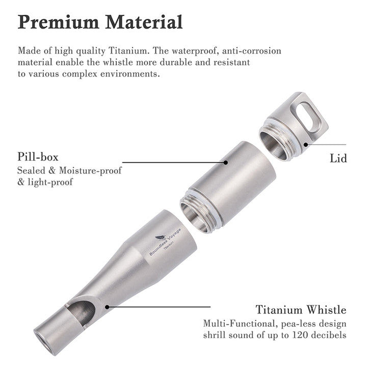 Titanium Emergency Survival Whistle