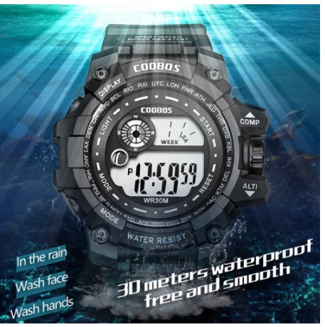 Waterproof Sports Electronic Luminous Men's And Women's Watch