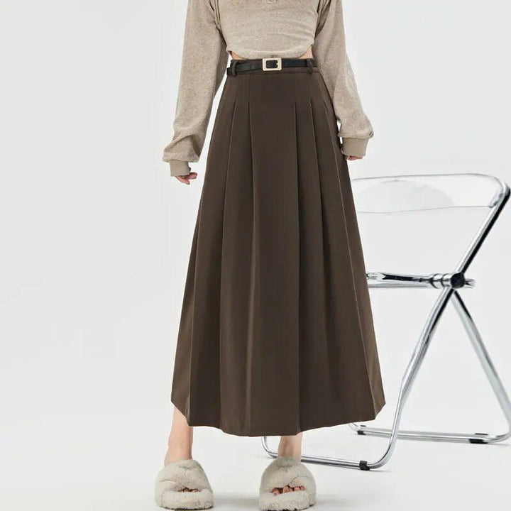 Chic Vintage High Waist Casual Skirt for Women