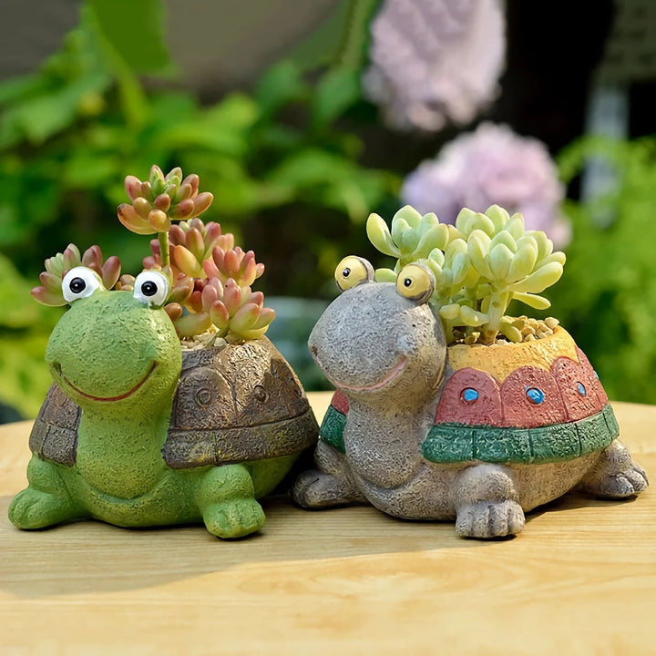 Cute Cartoon Turtle Planter for Succulents and Cactus