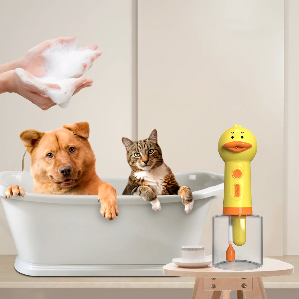 Yellow Duck Automatic Foam Soap Dispenser for Pets