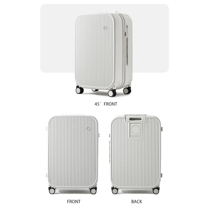 Hard Shell Spinner Suitcase with Cup & Phone Holder - Travel Light & Smart