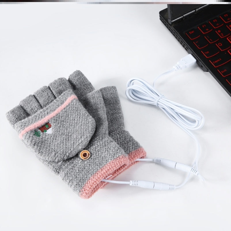 USB Electric Heating Gloves For Primary School Students To Keep Warm