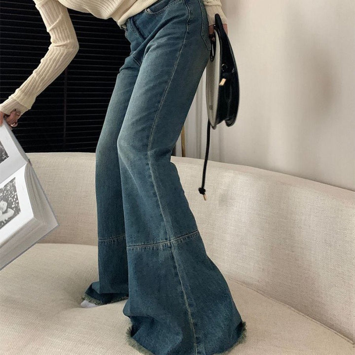 High Waist Slim Straight Loose Sagging Wide Leg Pants