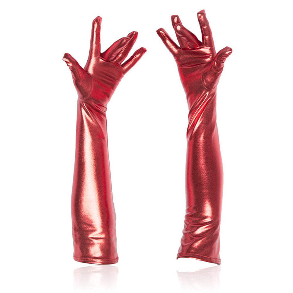 Stage Performance Nightclub Ladies PU Leather Gloves