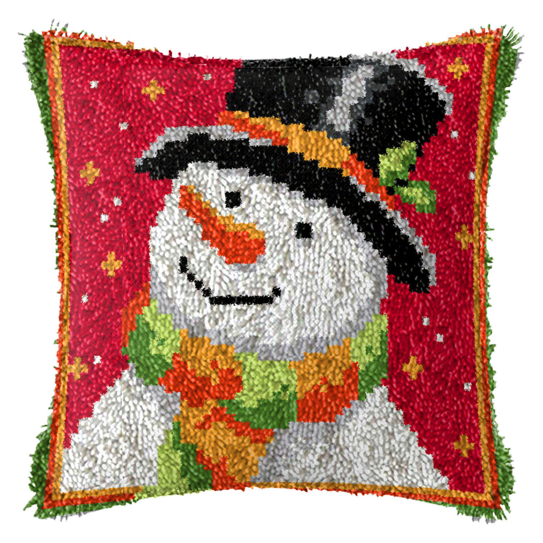 Diy Handmade Christmas Cushion Wool Embroidered Pillow Material Package