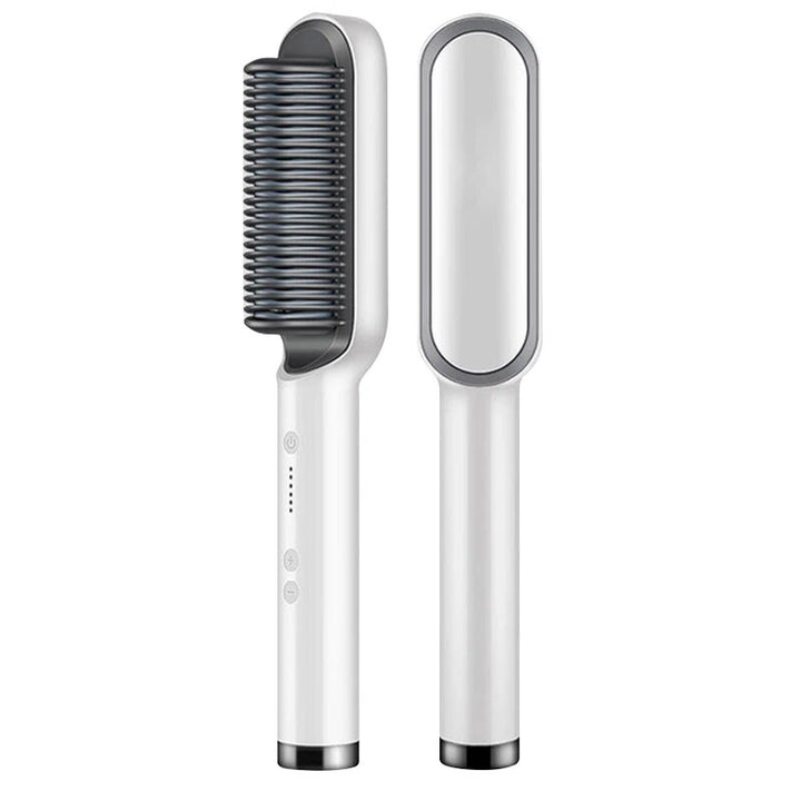 Hair Straightener Brush: Ionic Hot Comb with Fast Ceramic Heating