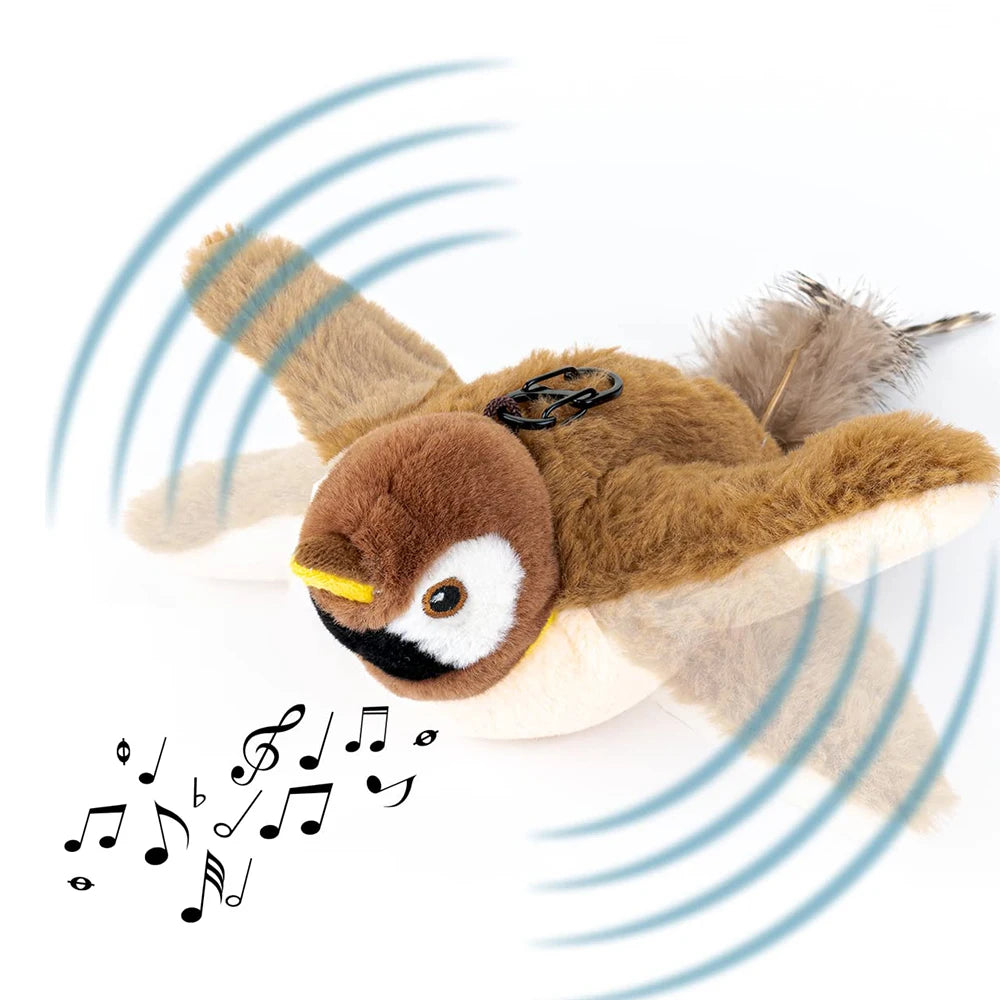 Interactive Chirping Sparrow Cat Toy