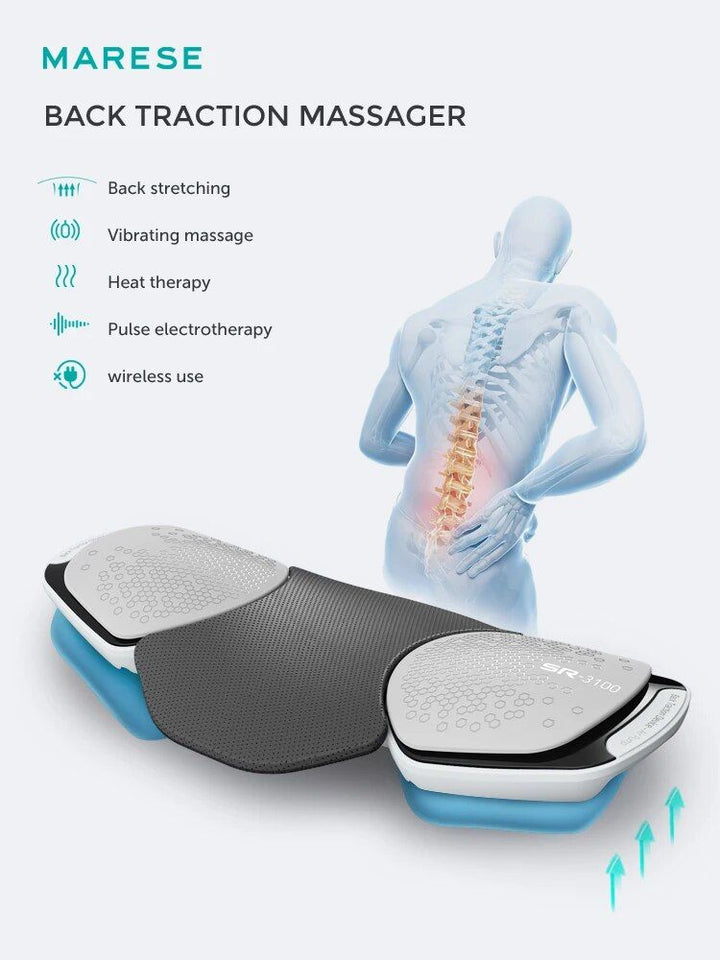 Electric Lumbar Traction Massager with Heat, Vibration & TENS Therapy